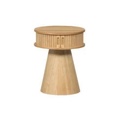 WOOOD Nachtkastje Karri Naturel - Ø 38 cm