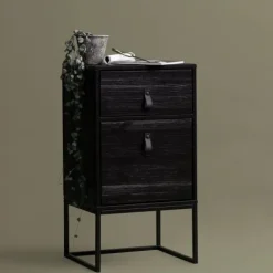 WOOOD Nachtkastje Zola Zwart - 40x74x35 cm