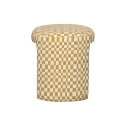 WOOOD Poef Charlie Oker - Ø 45 cm