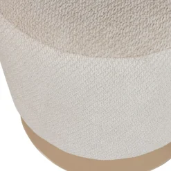 WOOOD Poef Islen Beige - Ø 39 cm