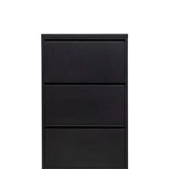 WOOOD Schoenenkast Sabine Zwart - 66x103x16 cm
