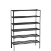 WOOOD Schoenenrek Ferro Zwart - 85x120x35 cm