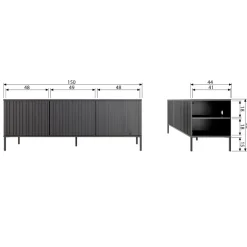 WOOOD TV-meubel New Gravure Dust - 150x56x44 cm