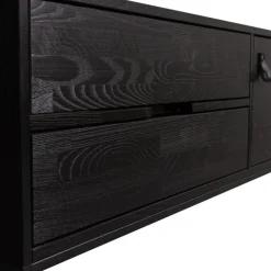 WOOOD TV-meubel Silas Zwart - 120x55x44 cm