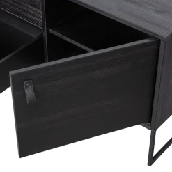WOOOD TV-meubel Silas Zwart - 180x61x44 cm