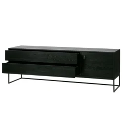 WOOOD TV-meubel Silas Zwart - 180x61x44 cm