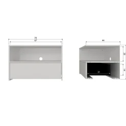 WOOOD TV-meubel Yissa Grijs - 70x46x44 cm
