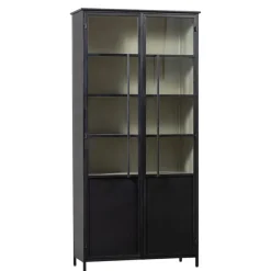 WOOOD Vitrinekast Exhibit XL Zwart - 99x200x44 cm