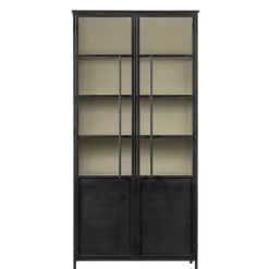 WOOOD Vitrinekast Exhibit XL Zwart - 99x200x44 cm
