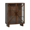 WOOOD Vitrinekast Kella Donkerbruin - 100x132x44 cm