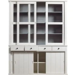 WOOOD Vitrinekast Lagos Wit - 166x214x48 cm