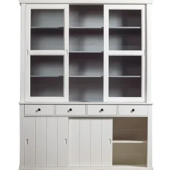 WOOOD Vitrinekast Lagos Wit - 166x214x48 cm