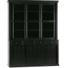 WOOOD Vitrinekast Lagos Zwart - 166x214x48 cm