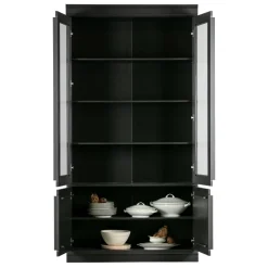 WOOOD Vitrinekast Organize Zwart - 110x215x44 cm