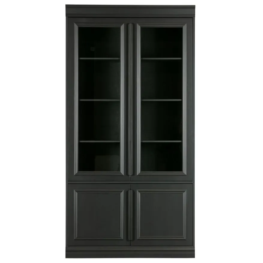 WOOOD Vitrinekast Organize Zwart - 110x215x44 cm