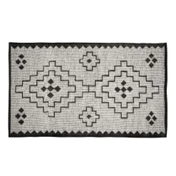 WOOOD Vloerkleed Omari Zwart - 160x230 cm