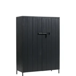 WOOOD Wandkast Bruut Zwart - 100x140x41 cm