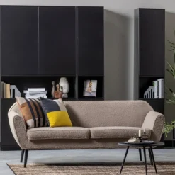 WOOOD Wandkast Finca Zwart - 110x210x40 cm
