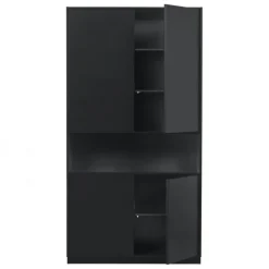 WOOOD Wandkast Finca Zwart - 110x210x40 cm