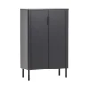 WOOOD Wandkast Gunnar Zwart - 85x135x39 cm