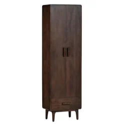 WOOOD Wandkast Liya Donkerbruin - 60x200x35 cm