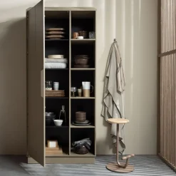 WOOOD Wandkast Lowen Mud - 100x221x44 cm