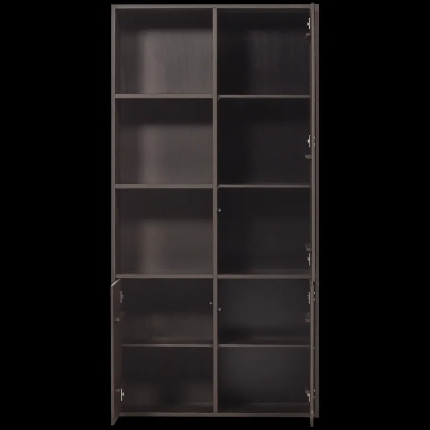 WOOOD Wandkast Meggy Rechts Middenbruin - 108x215x40 cm