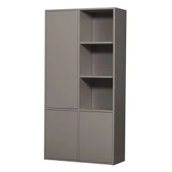 WOOOD Wandkast Merel Warmgrijs - 100x200x40 cm