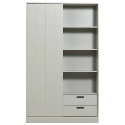 WOOOD Wandkast Mila Grijs - 120x200x42 cm