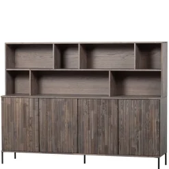 WOOOD Wandkast New Gravure Bruin - 200x150x44 cm