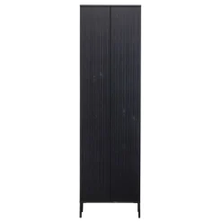WOOOD Wandkast New Gravure Zwart - 60x210x42 cm
