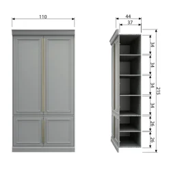 WOOOD Wandkast Organize Mist - 110x215x44 cm