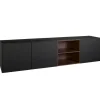 Zwevend Dressoir Cannes Zwart - 242x59x49 cm