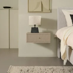 Zwevend Nachtkastje Sem Taupe - 45x18x35 cm