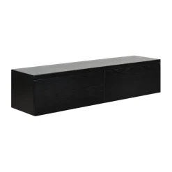 Zwevend TV-meubel Chester Zwart - 150x35x40 cm